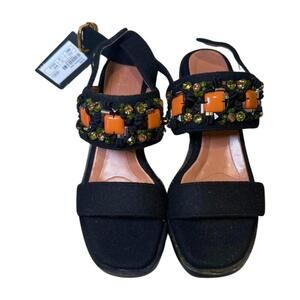 Marni New Embellished Platform Sandals, size 39
